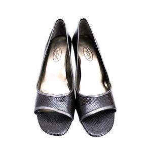 TALBOTS WOMEN'S BROWN LEATHER PEEP TOE PUMPS HEELS 'GRANTED 3' SIZE 8M $118